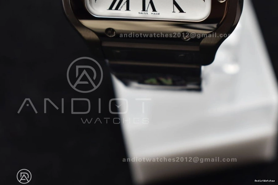 MIYOTA de on SS TopPick Cartier Santos Edition Dial White 1045 SmartLinks 1:1 Bracelet V 35mm BVF SS Best 9015 1026